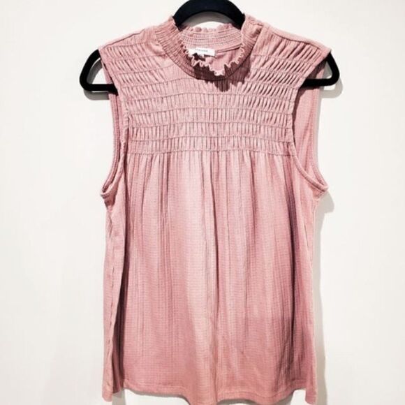 Pleione Textured Mock Neck Sleeveless Blouse Size Medium - Picture 7 of 8